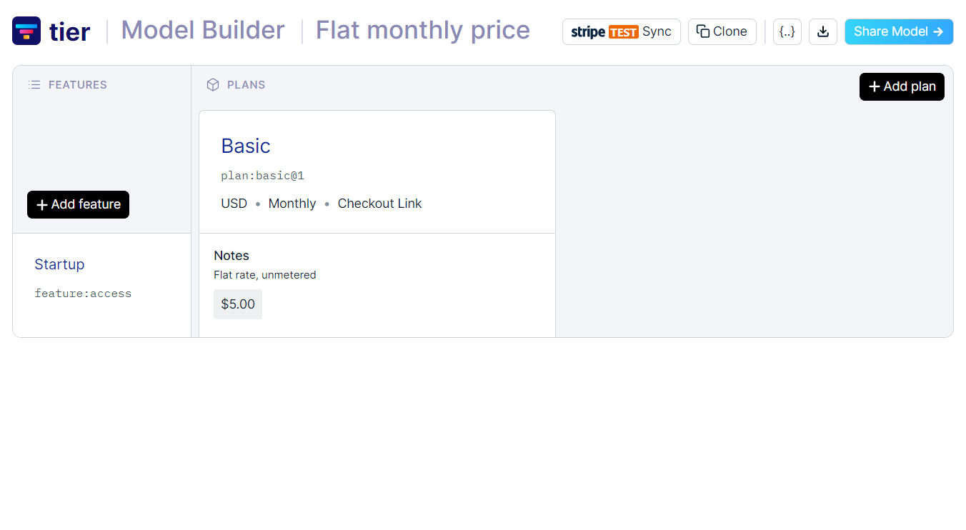 Flat Rate Pricing Model